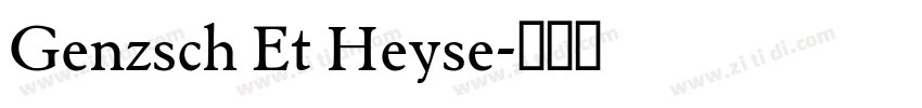 Genzsch Et Heyse字体转换 Genzsch Et Heyse字体转换